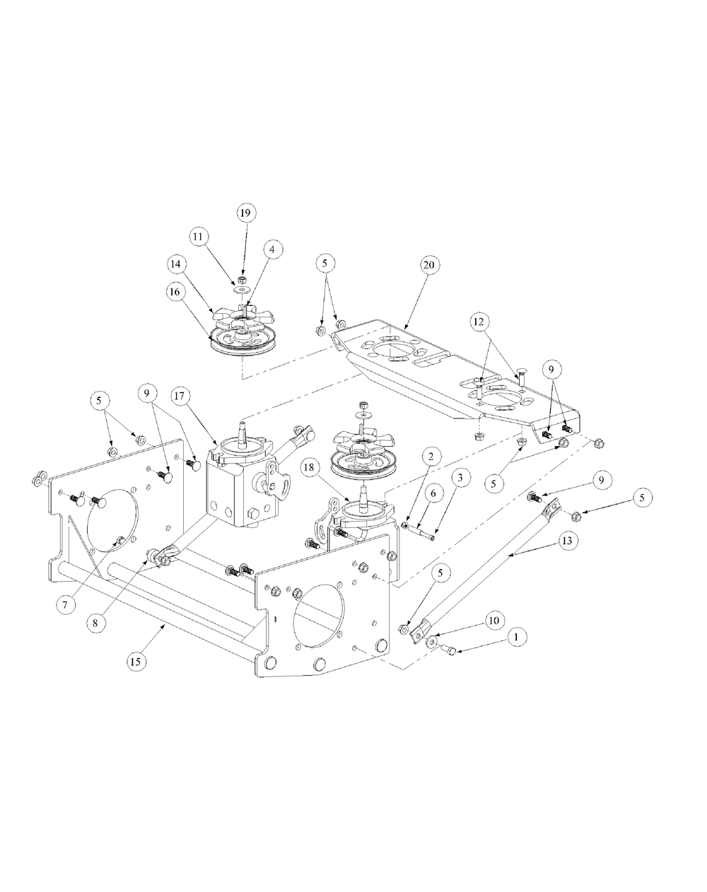 Hydro Pump Assembly Diagram and Parts List for M60-KW (53AB5D8X150-25-HP)(2003 1/2) Cub Cadet Lawn Tractor